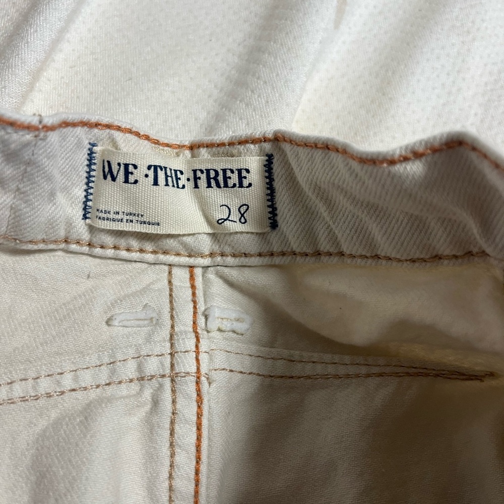 We The Free Cream barrel-Leg Jeans with Contrast Stitching - Picture 2 of 3